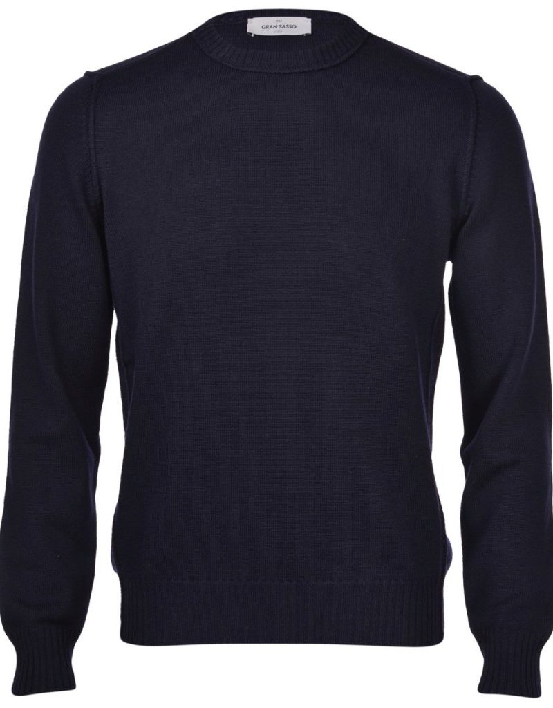 Gran Sasso Reverse Seam Wool Crew Neck