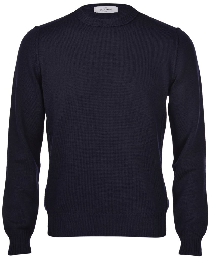 Gran Sasso Reverse Seam Wool Crew Neck