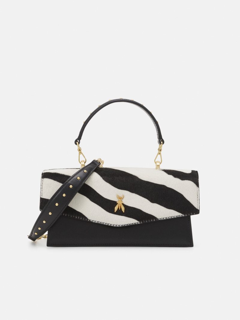 Patrizia Pepe Zebra Print Crossbody Handbag
